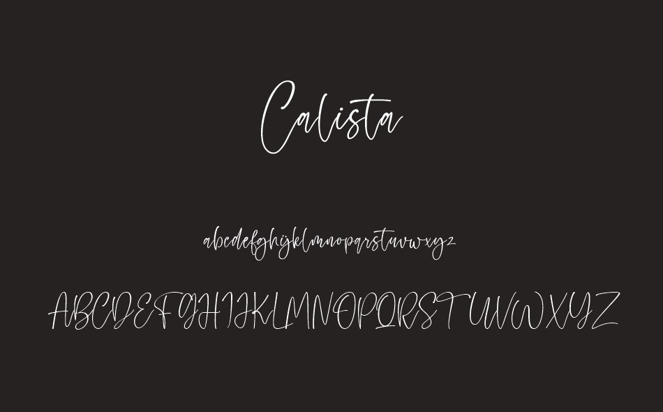 Calista font