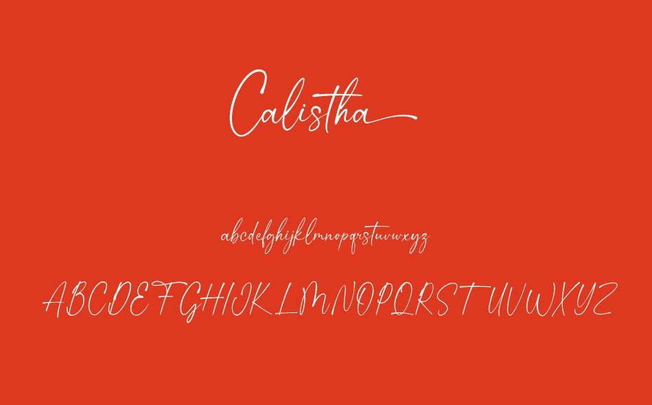 Calistha font