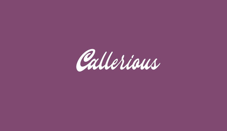 Callerious Free font big