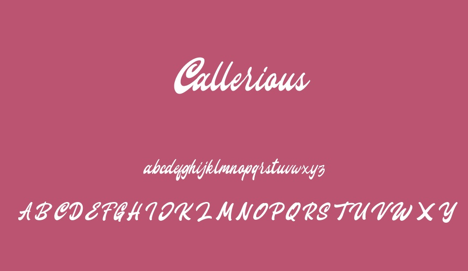 Callerious Free font