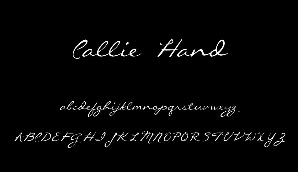 Callie Hand font