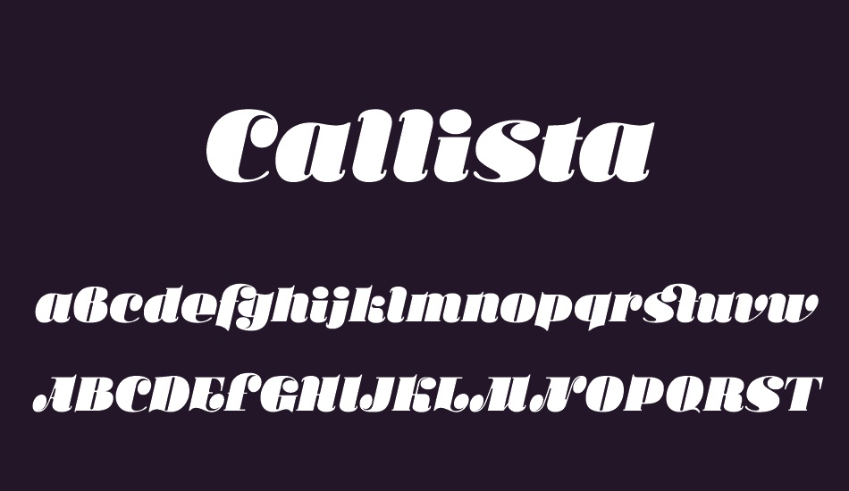 Callista font