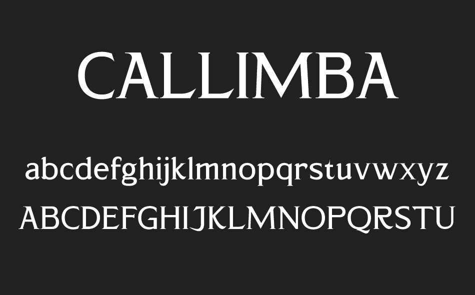 Callimba font
