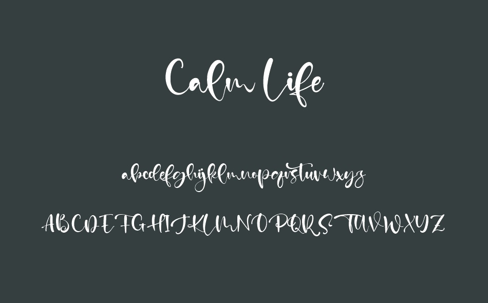 Calm Life font