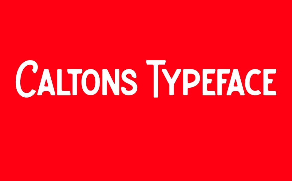 Caltons Typeface font big