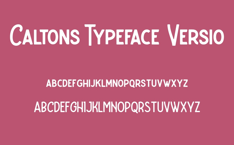 Caltons Typeface font