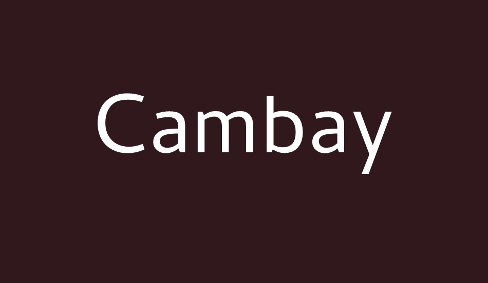 cambay font big