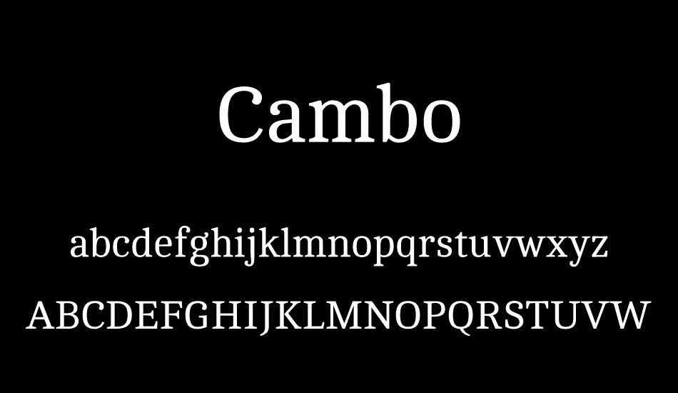 Cambo font