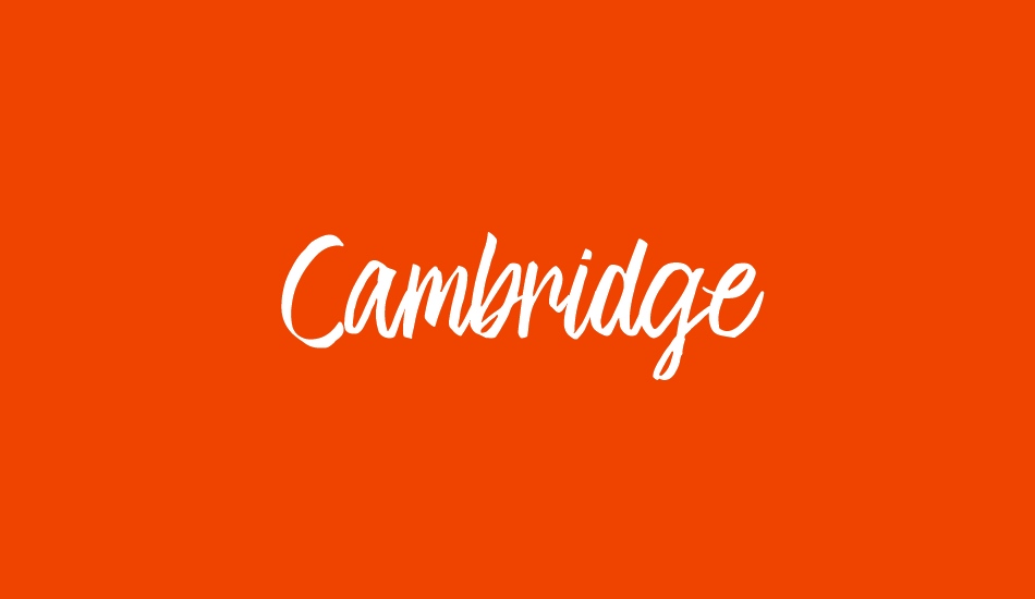 Cambridge font big