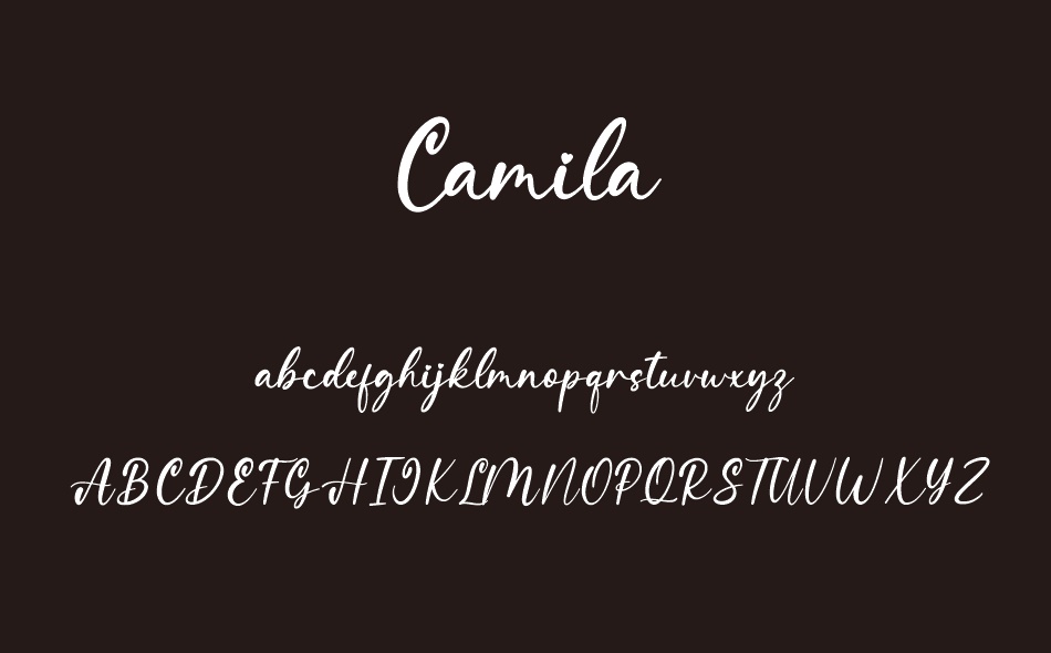 Camila font