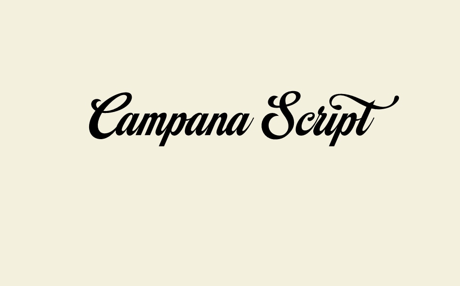 Campana Script font big