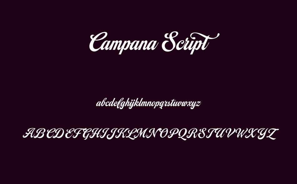 Campana Script font