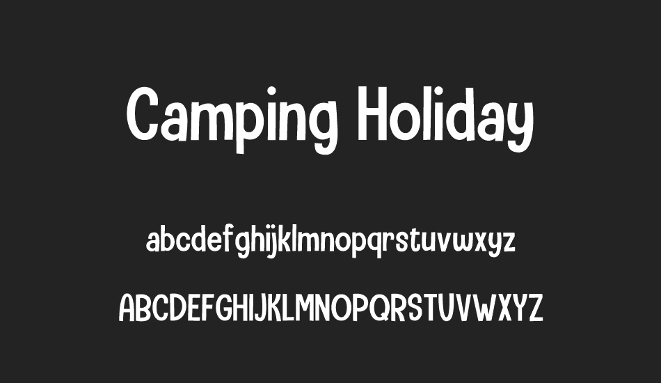 Camping Holiday DEMO font