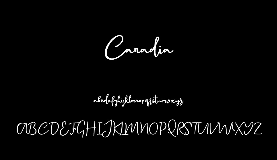 Canadia font