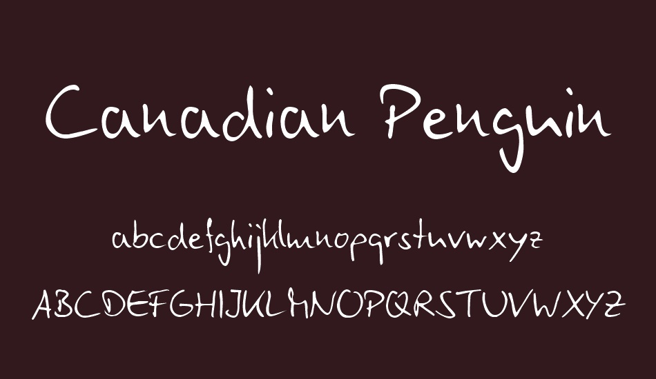 Canadian Penguin font