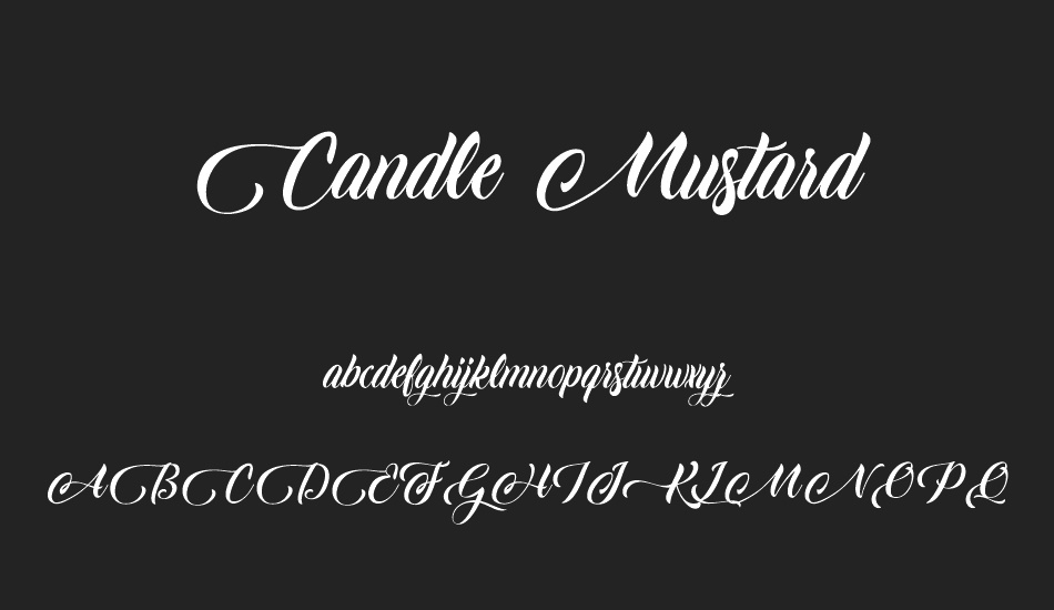 Candle Mustard font