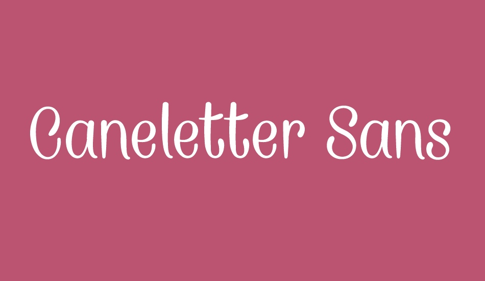 Caneletter Sans Personal Use font big