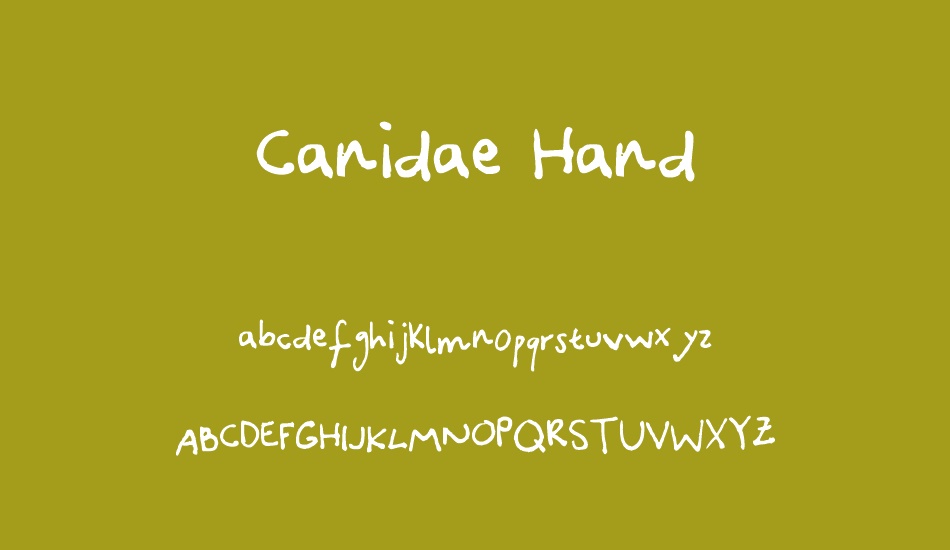 Canidae Hand font