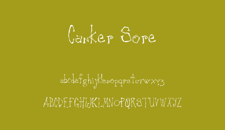 Canker Sore font