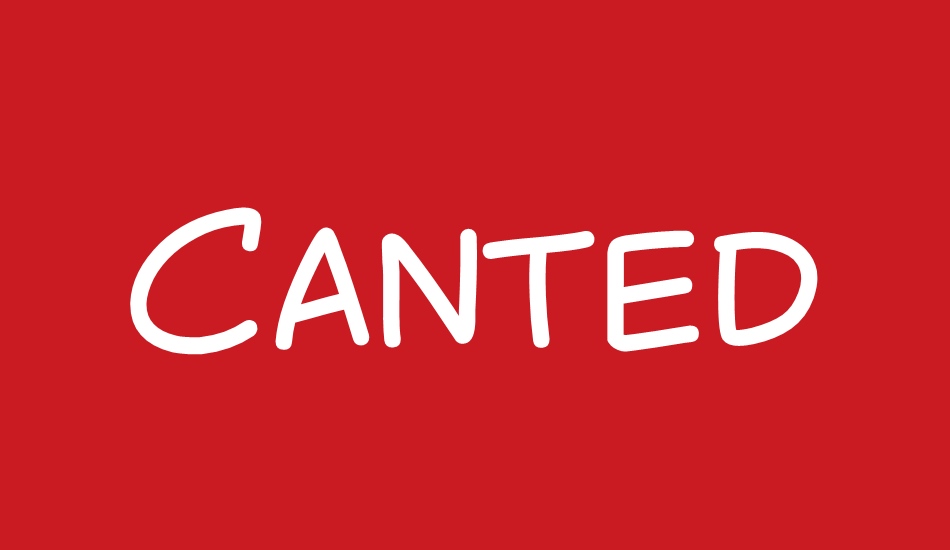 Canted Comic font big