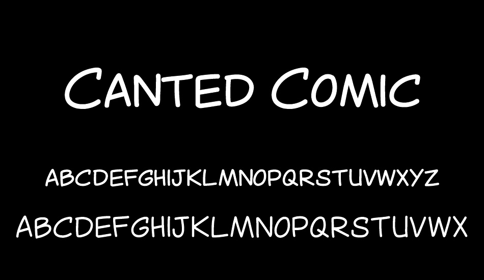 Canted Comic font