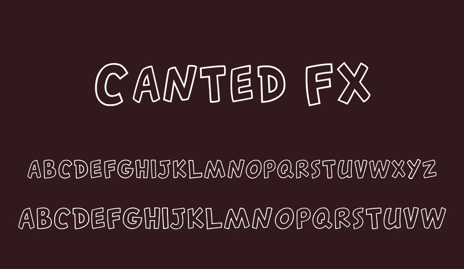 Canted FX font