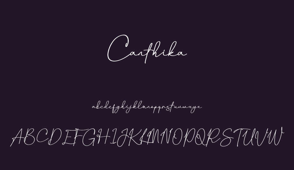 Canthika Free font