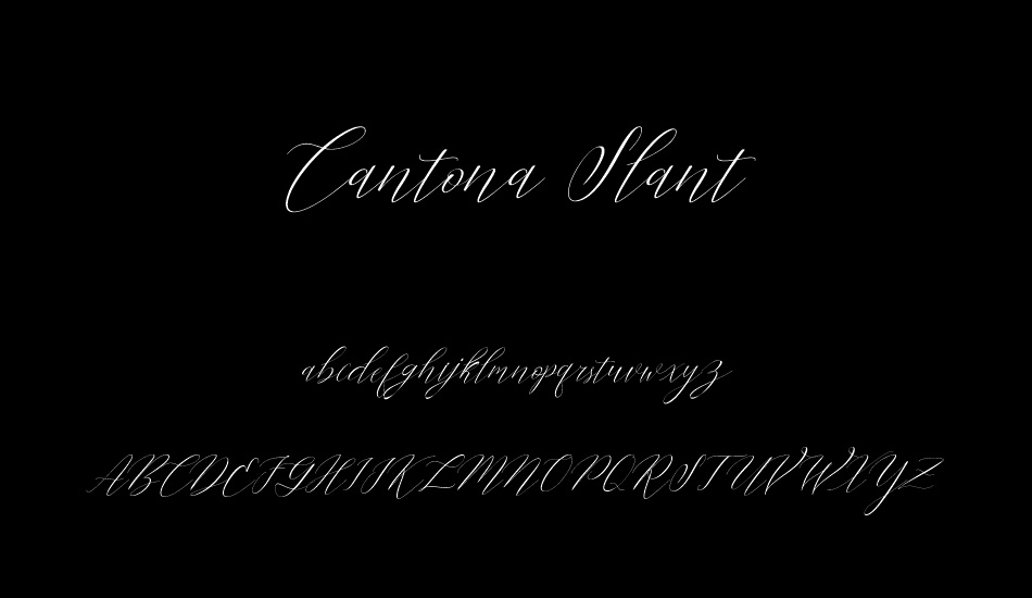 Cantona Slant font