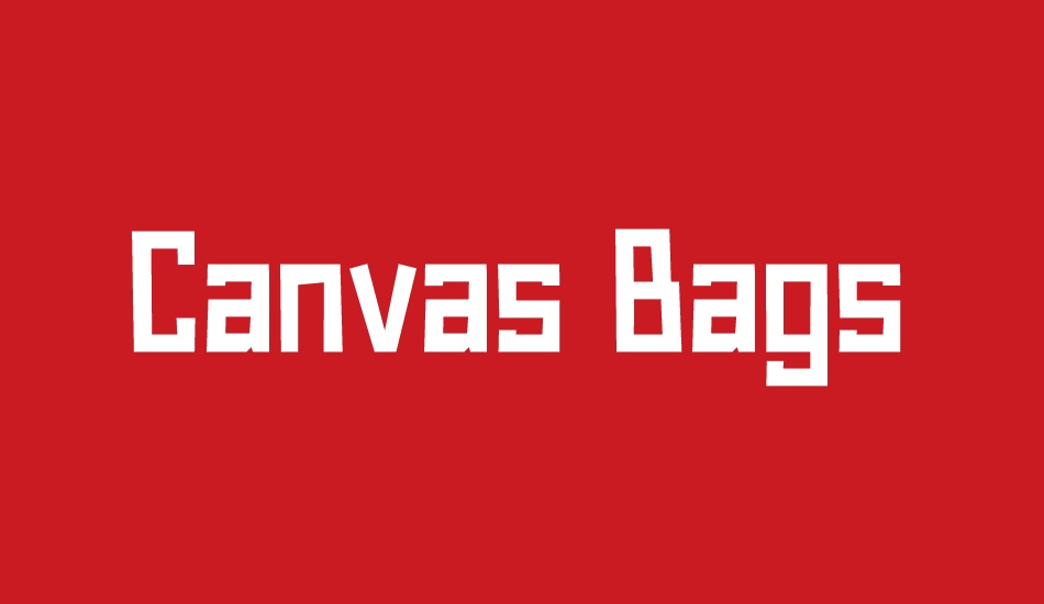 Canvas Bags font big