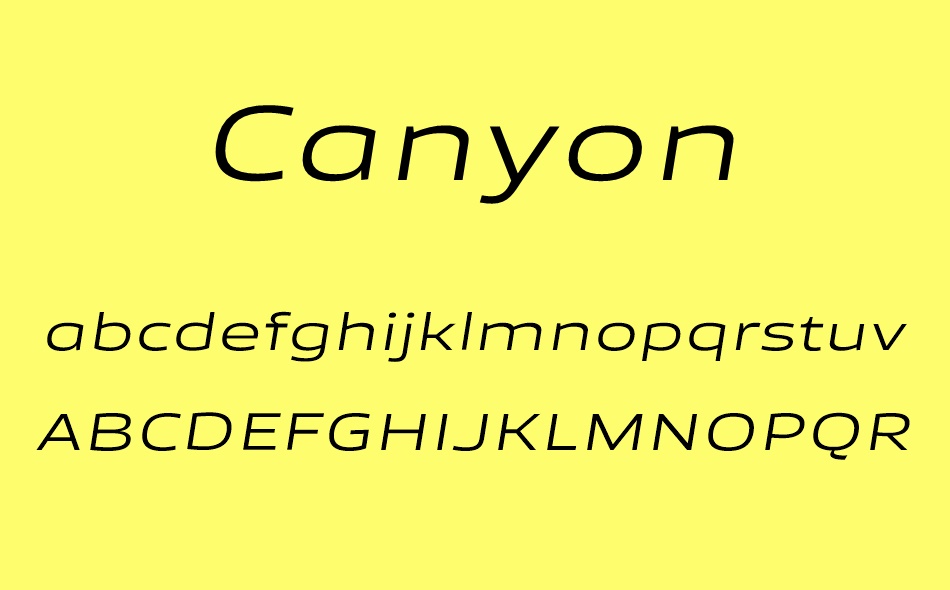 Canyon font