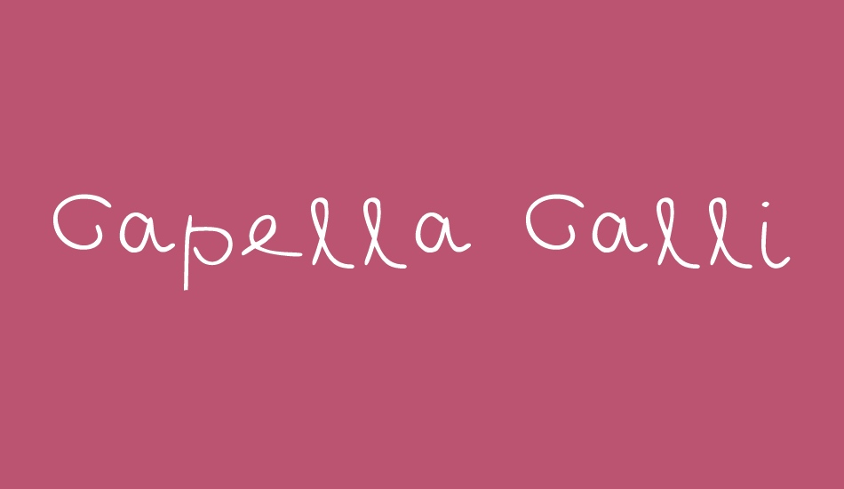 Capella Calligraphy font big