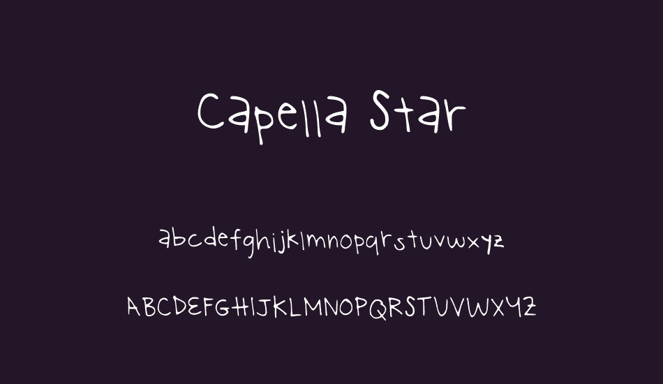 Capella Star font