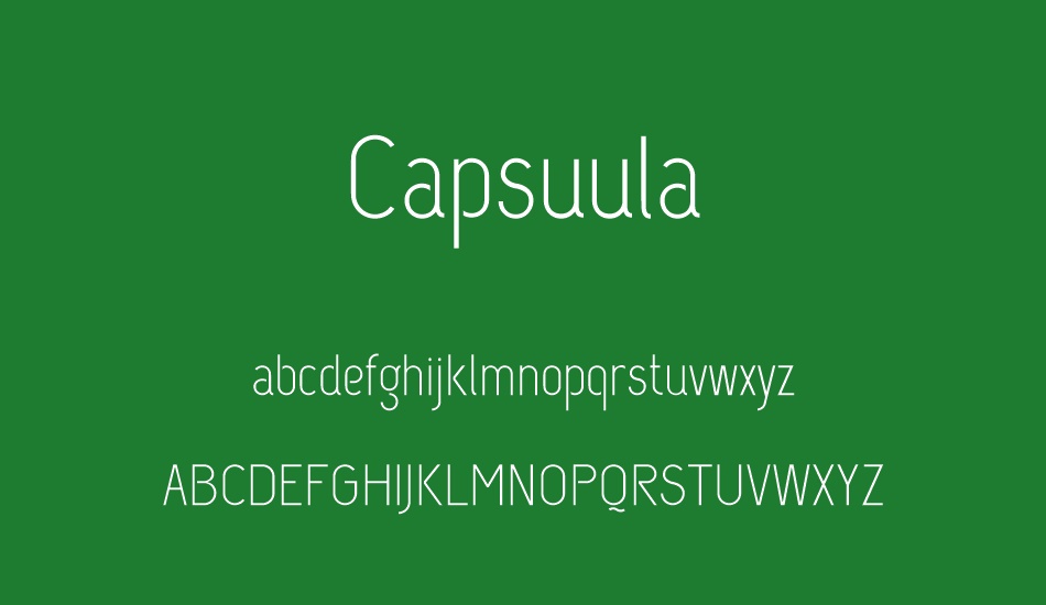 Capsuula font