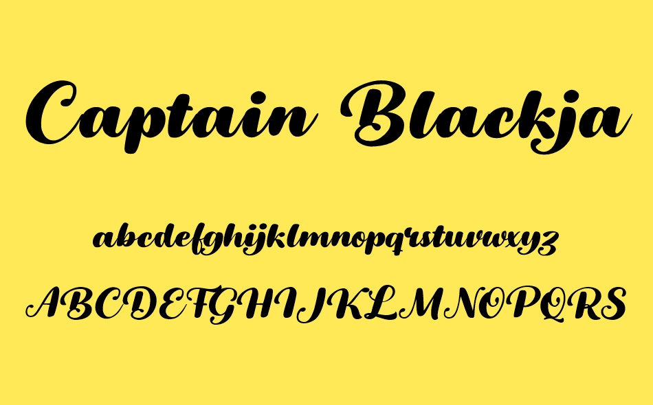 Captain Blackjack font