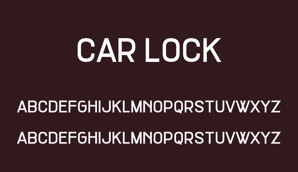 Car Lock font
