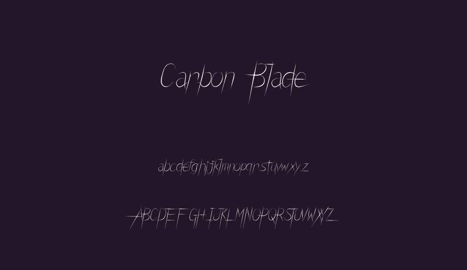 Carbon Blade font