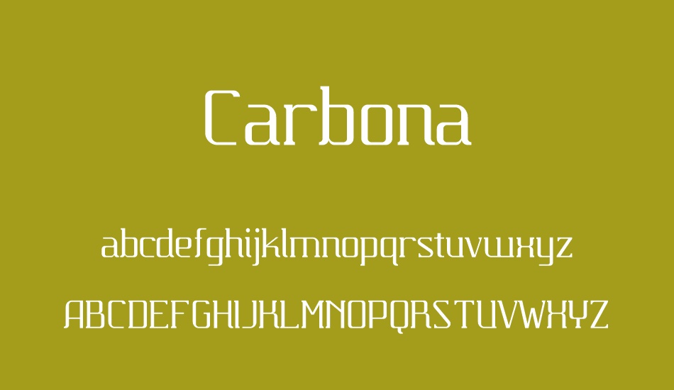 Carbona font