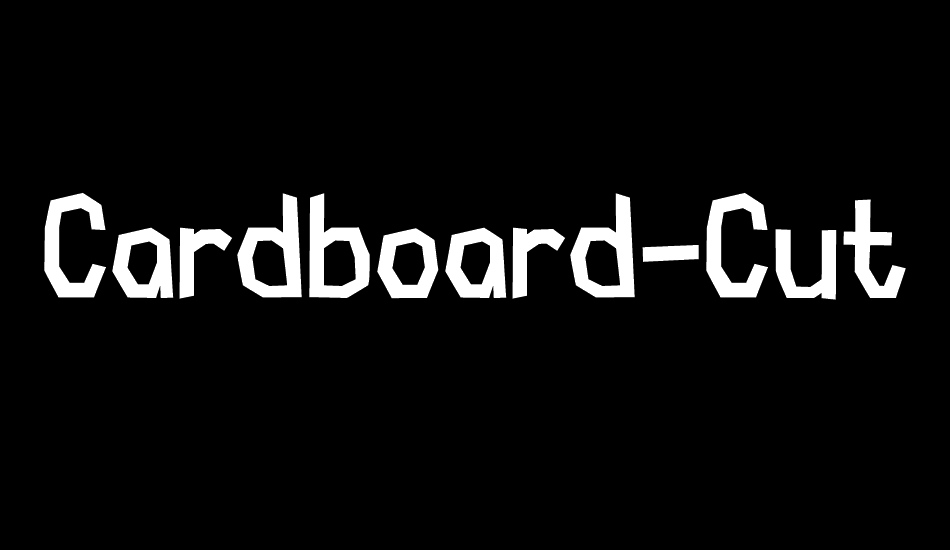 Cardboard-Cutout font big