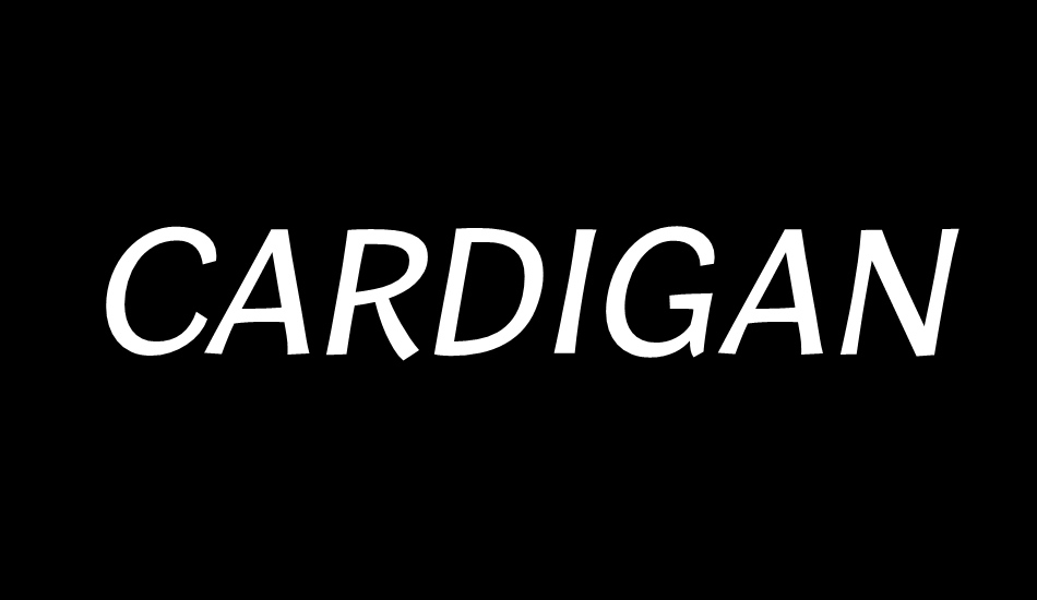 Cardigan Titling Rg font big