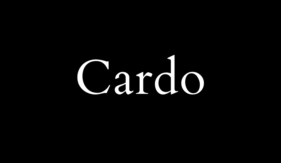 cardo font big