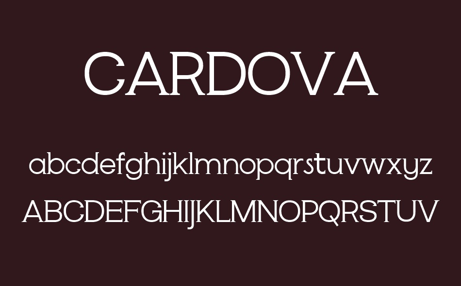 Cardova font