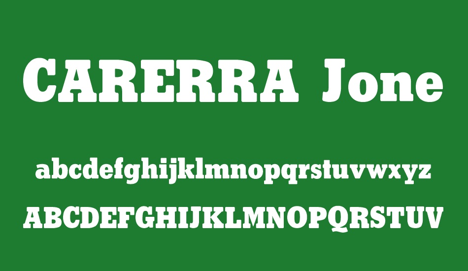 CARERRA Jones font