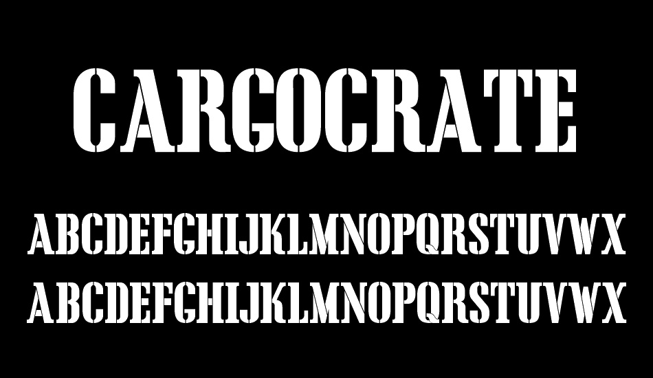 CargoCrate font