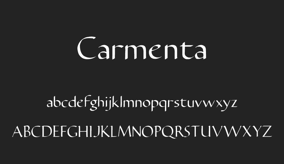 Carmenta font