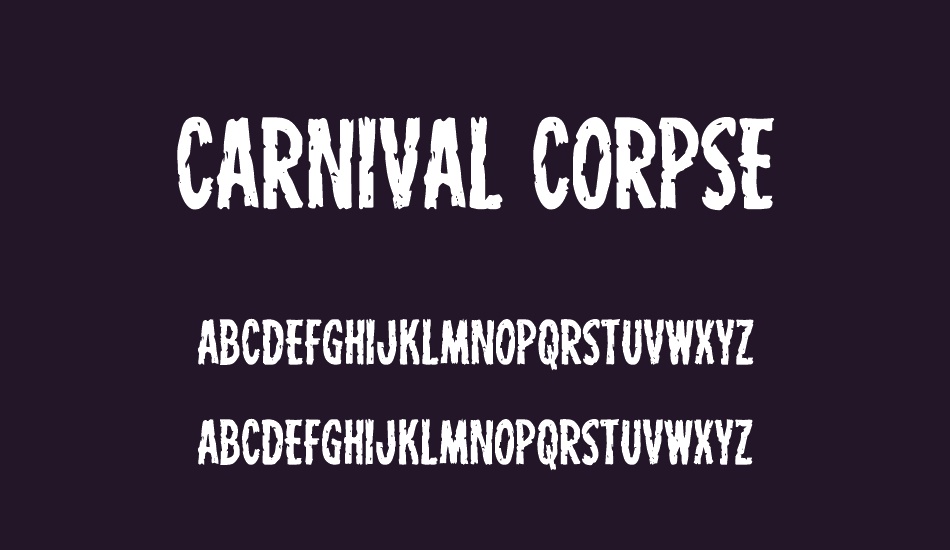 Carnival Corpse font