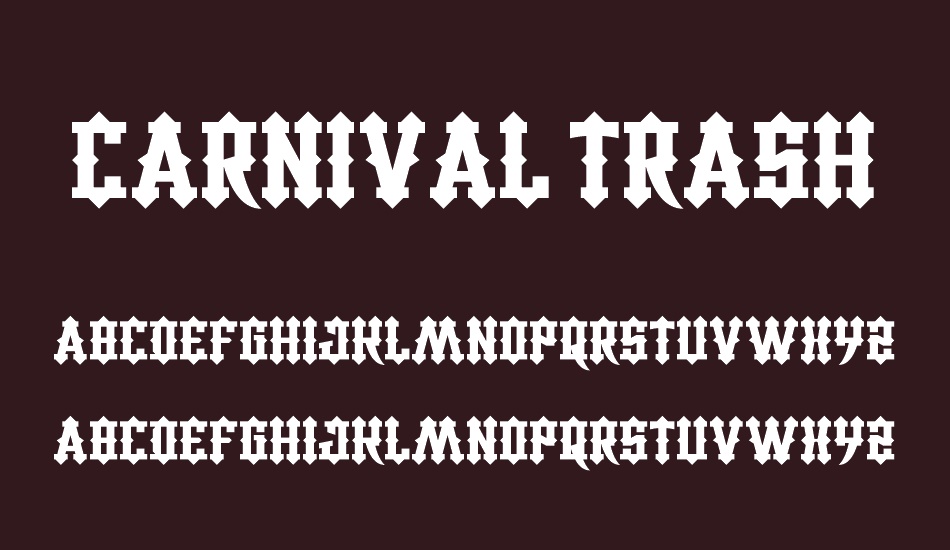 Carnival Trash font