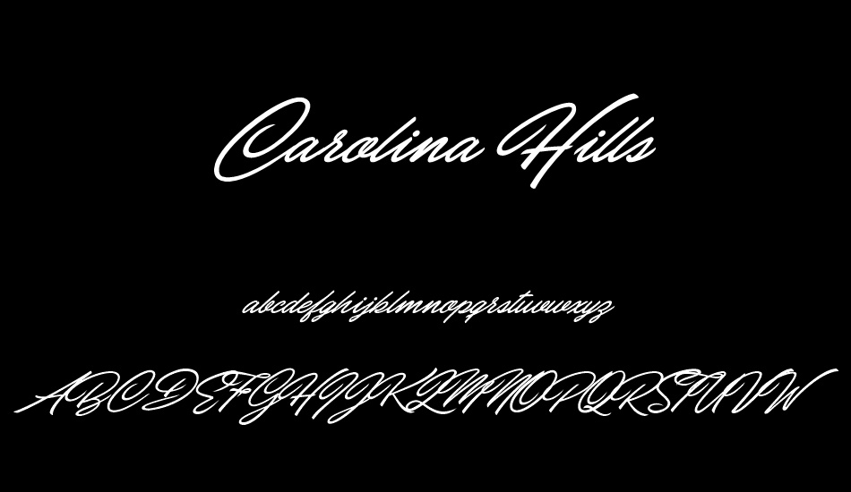 Carolina Hills Personal Use font