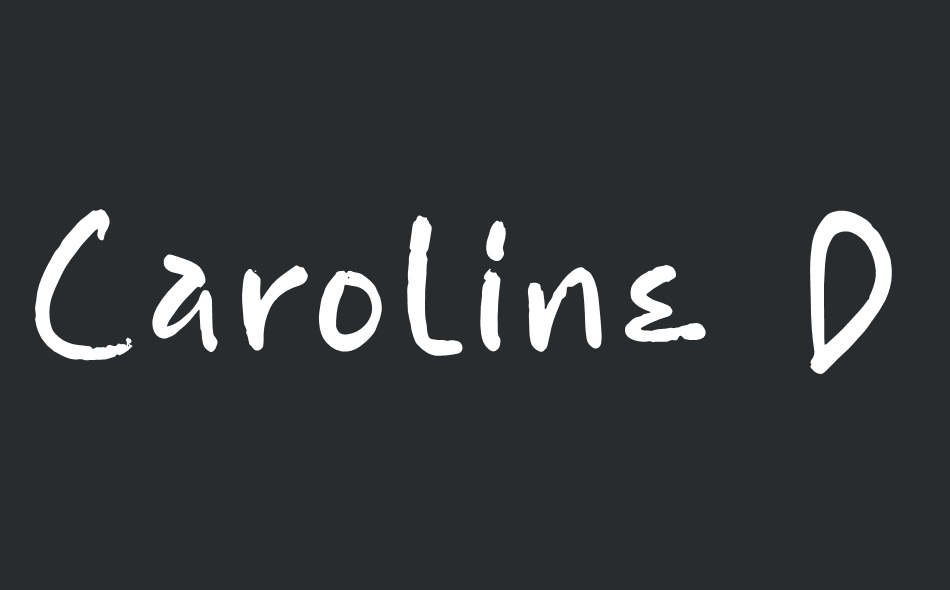 Caroline Display font big