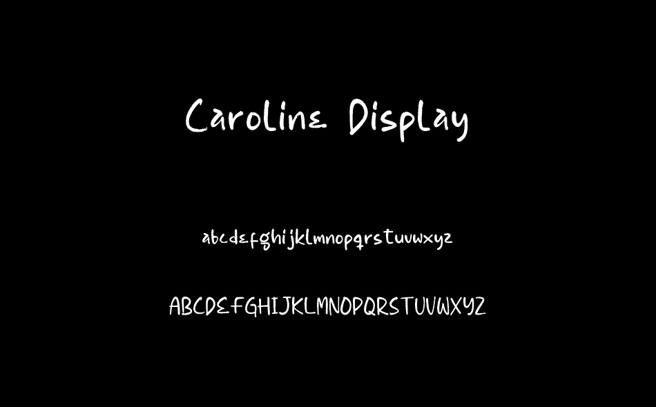 Caroline Display font