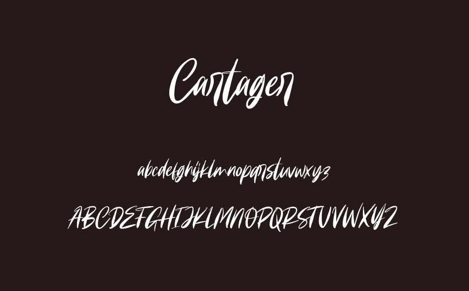 Cartager font